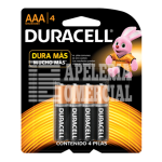 PILAS DURACELL AAA PAQ. C/4